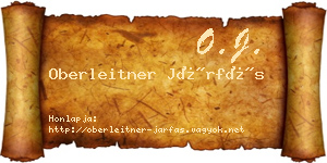 Oberleitner Járfás névjegykártya